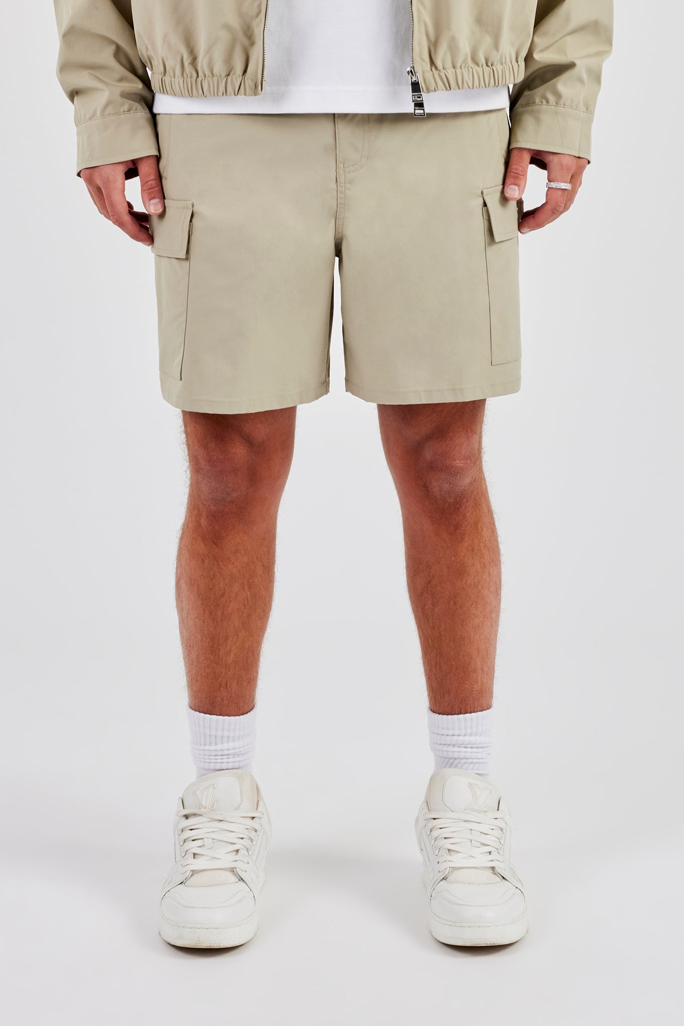 Relaxed Cargo Short - Stone